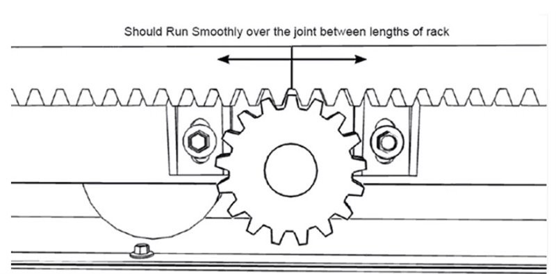 sliding gate rack drawing_